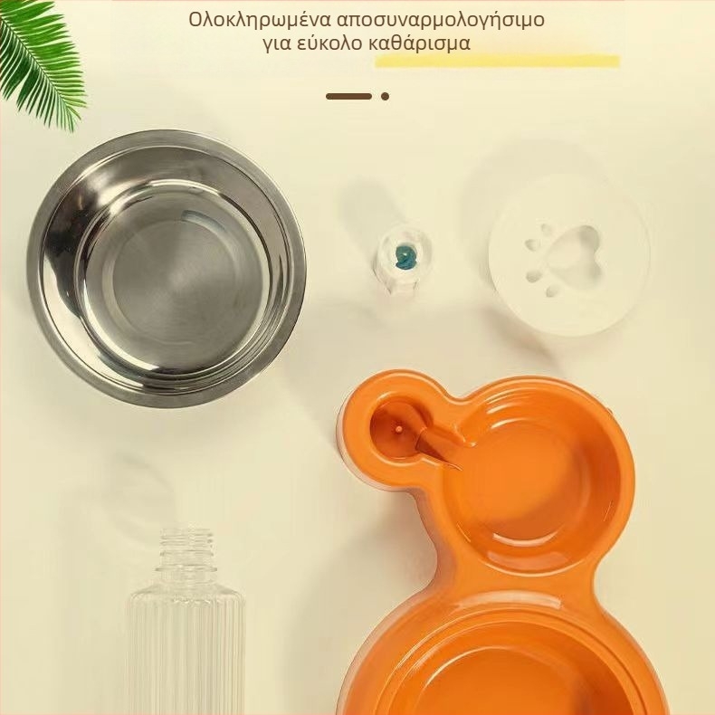 Αυτόματο διπλό μπολ για γάτες – πλαστικό, μάρκα Le Teng