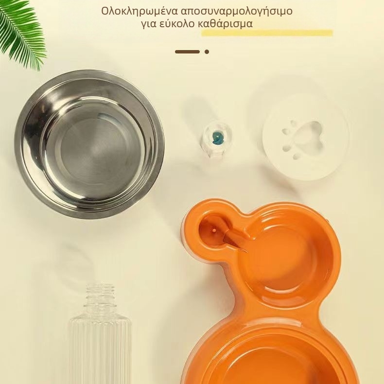 Αυτόματο διπλό μπολ για γάτες – πλαστικό, μάρκα Le Teng