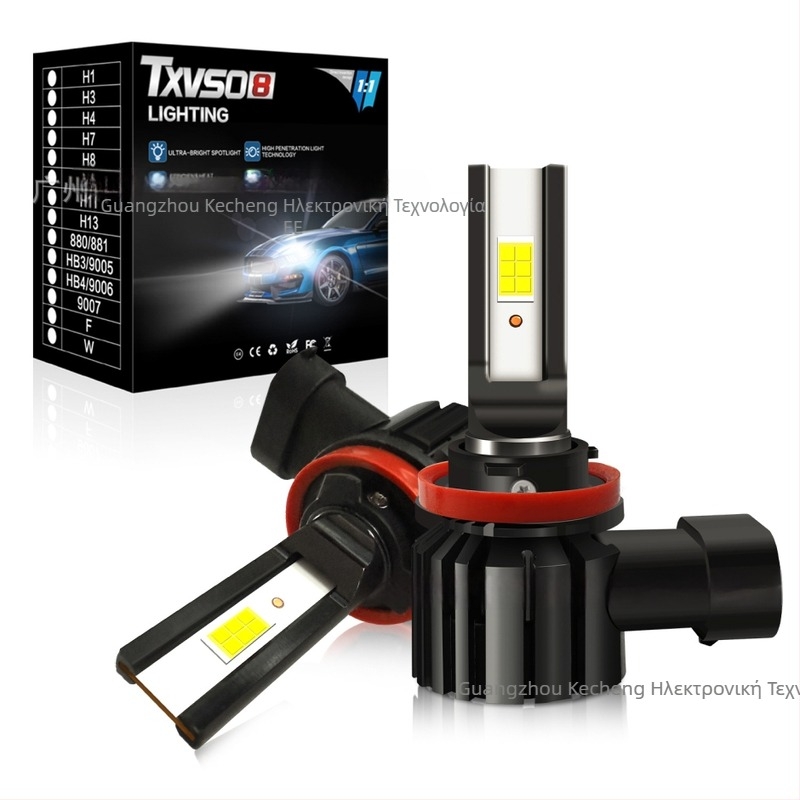 Txvso8 Φώτα ομίχλης αυτοκινήτου CSP LED, μοντέλα H11/H8/H9, 40W ανά ζεύγος, 9-32V, 10000 lm ανά ζεύγος