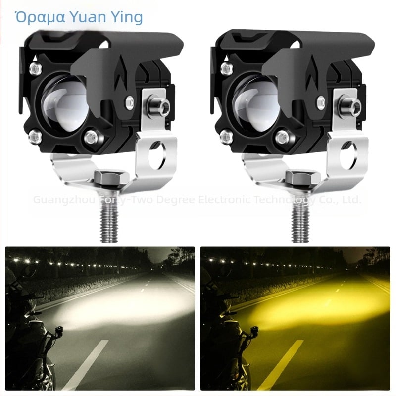 M1 προβολέας μοτοσικλέτας LED, περίβλημα από αλουμίνιο αεροπορίας, ορθογώνιος φακός, ανακλαστικό κύπελλο