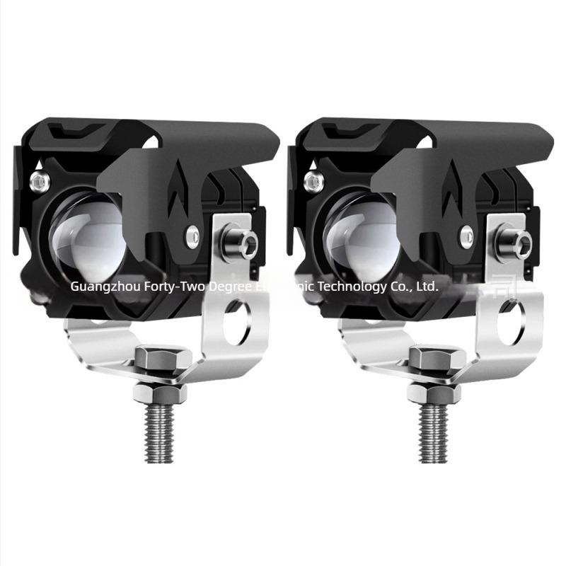 M1 προβολέας μοτοσικλέτας LED, περίβλημα από αλουμίνιο αεροπορίας, ορθογώνιος φακός, ανακλαστικό κύπελλο