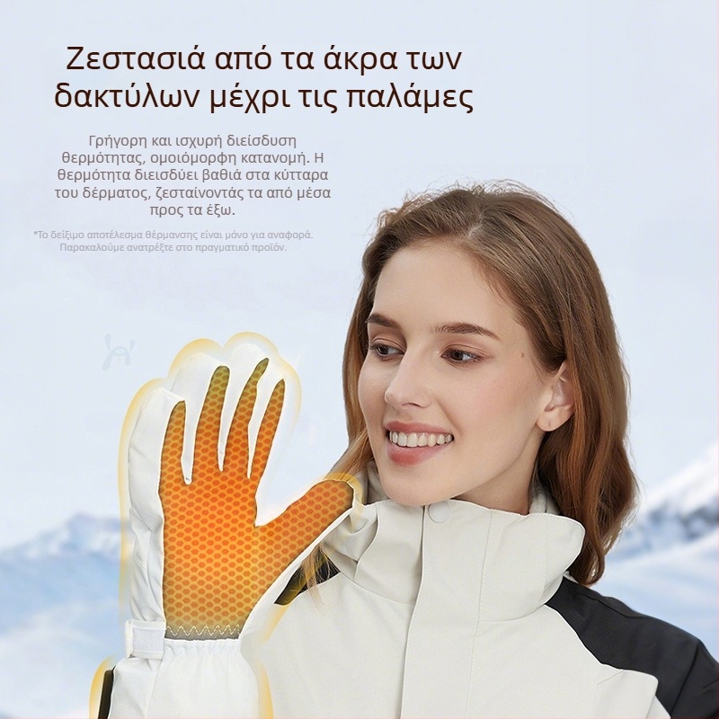 Γάντια Θερμαινόμενα με USB για τον Χειμώνα – Unisex, για ενήλικες, Velvet ύλικό, Διαθέσιμα σε απόθεμα