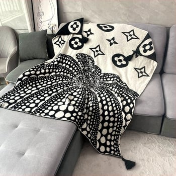 Πλεκτό ριχτάρι για σαλόνι σε αμερικάνικο στυλ, ελαφρύ πολυτελές, διακοσμητικό και πολυλειτουργικό για χαλάρωση και εσάρπα
