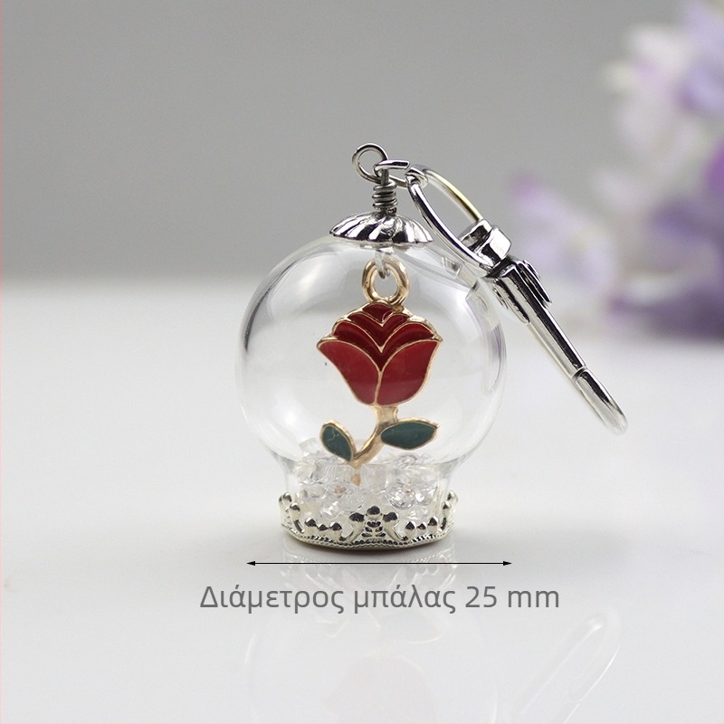 Μπρελόκ με κρεμαστό μοτίβο Άγιος Βασίλης, χιονάνθρωπος και χριστουγεννιάτικο δέντρο, υλικό γυαλί και λαζουρίτης, γλυκό στυλ, κατάλληλο για δώρο