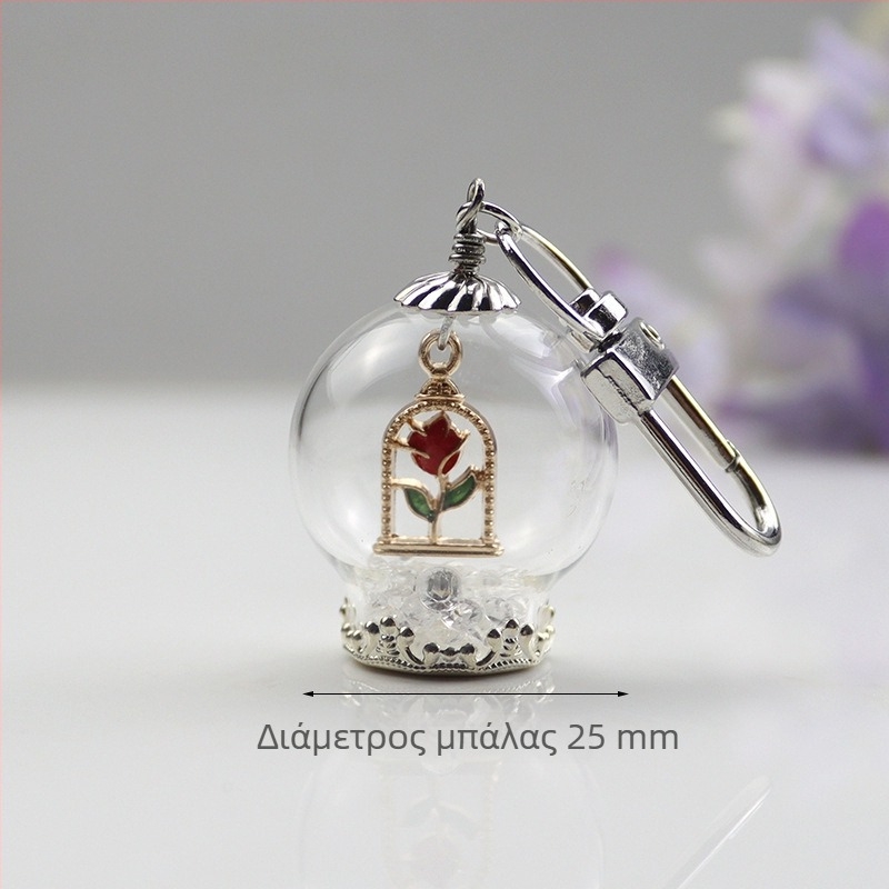 Μπρελόκ με κρεμαστό μοτίβο Άγιος Βασίλης, χιονάνθρωπος και χριστουγεννιάτικο δέντρο, υλικό γυαλί και λαζουρίτης, γλυκό στυλ, κατάλληλο για δώρο