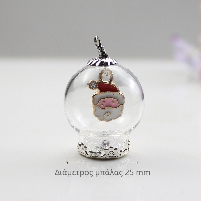 Μπρελόκ με κρεμαστό μοτίβο Άγιος Βασίλης, χιονάνθρωπος και χριστουγεννιάτικο δέντρο, υλικό γυαλί και λαζουρίτης, γλυκό στυλ, κατάλληλο για δώρο