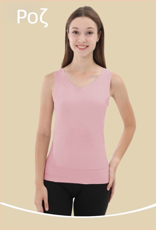 Γυναικείο θερμικό γιλέκο από ύφασμα μαλλί-μετάξι, με φλίς επένδυση, τριών στρώσεων, V-λαιμόκοψη