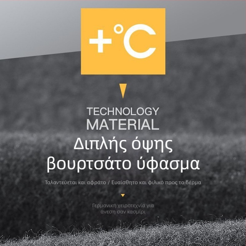 Ανδρική μακρυμάνικη T‑shirt με γυριστό γιακά Turn-Down, τσέπη, διπλό βελούδο, εκτύπωση με γράμματα, pullover, 96% πολυεστέρας, ζεστή για χειμώνα, άνοιξη και φθινοπωρο