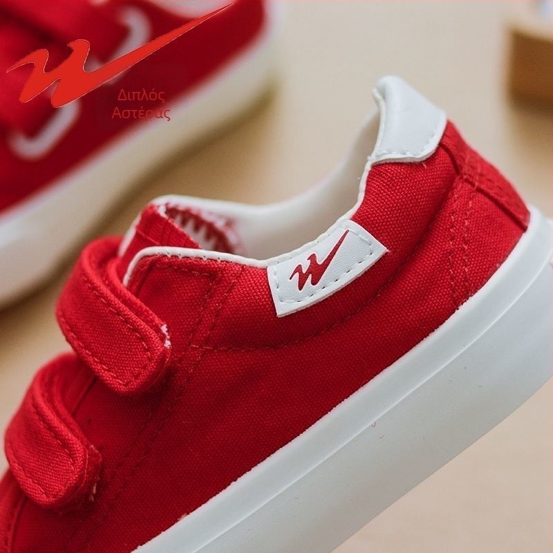 Παιδικά καμβά παπούτσια με Velcro – Unisex, επάνω από βαμβάκι, σόλα από αφρόκαουτσούκ, για παιδιά