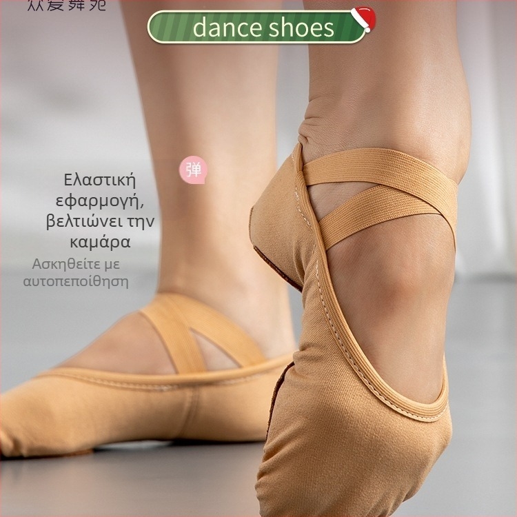 Unisex Παπούτσια Μπαλέτου με Μαλακή Σόλα για Κινεζικό Κλασικό Χορό – Προπόνηση Μπαλέτου για Παιδιά και Ενήλικες (Πέλμα: MD)