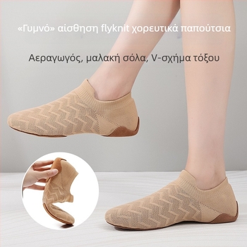 Παπούτσια χορού για ενήλικες, unisex, αναπνεύσιμα, ελαφριά, με δερμάτινη σόλα, για μπαλέτο, σύγχρονο χορό και λατινικό χορό.