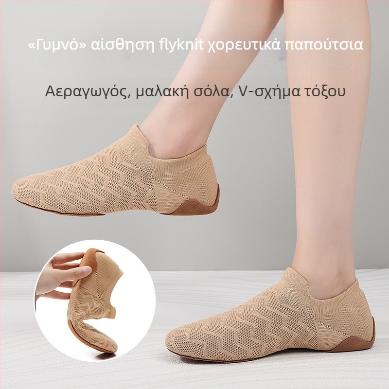 Παπούτσια χορού για ενήλικες, unisex, αναπνεύσιμα, ελαφριά, με δερμάτινη σόλα, για μπαλέτο, σύγχρονο χορό και λατινικό χορό.