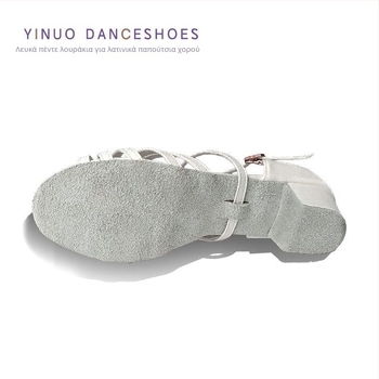 Παπούτσια λατινικού χορού για κορίτσια, αντιολισθητικά, ελαφριά, διαπνέοντα, τεχνητό δέρμα