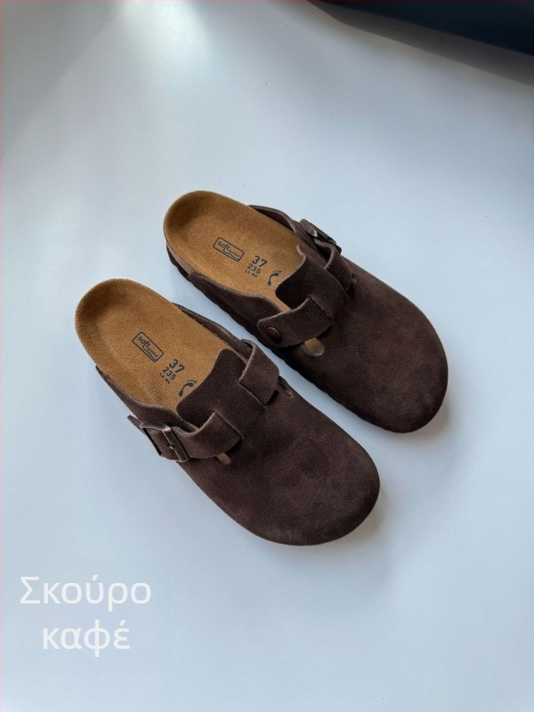 Γυναικεία ρετρό σανδάλια με φελλό πλατφόρμα ύψους, κλειστό δάχτυλο, γνήσιο δέρμα πάνω, παχιά σόλα EVA