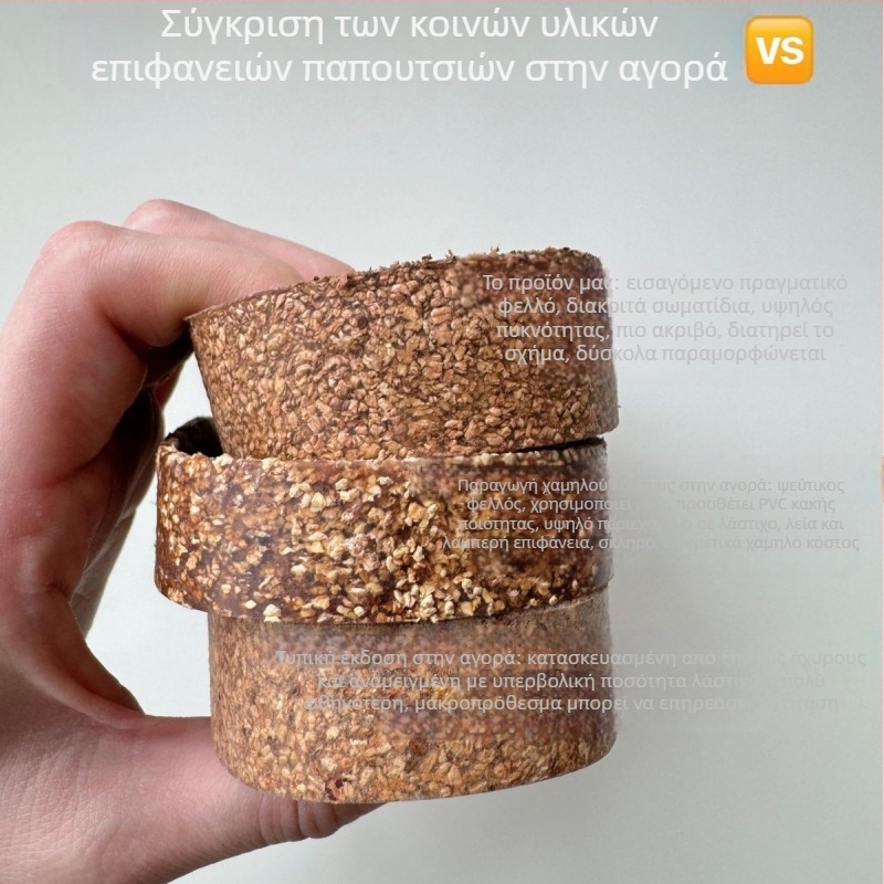 Γυναικεία ρετρό σανδάλια με φελλό πλατφόρμα ύψους, κλειστό δάχτυλο, γνήσιο δέρμα πάνω, παχιά σόλα EVA