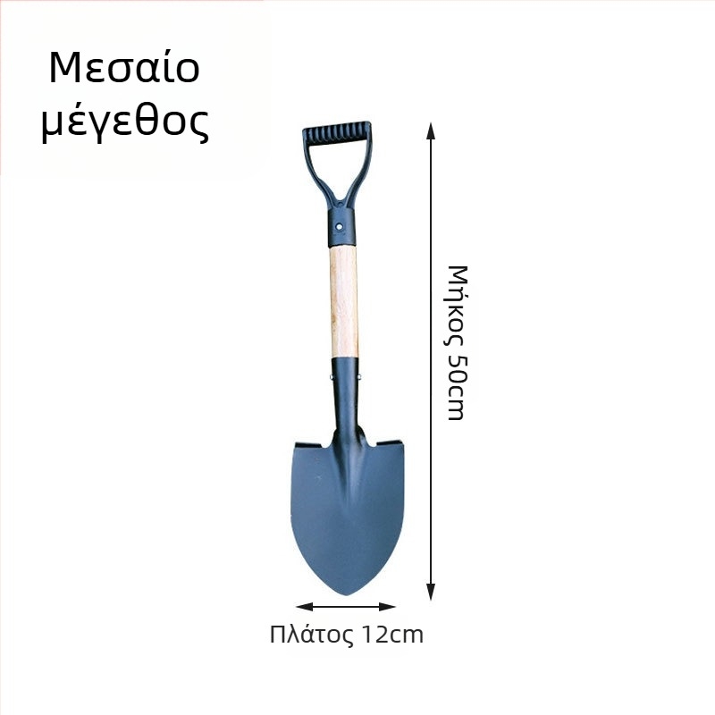 Κηπευτικό φτυάρι με ξύλινο χερούλι, χάλυβας μαγανίου, πολυχρηστικό εργαλείο για φύτευση λουλουδιών και λαχανικών, ανάστρωση εδάφους