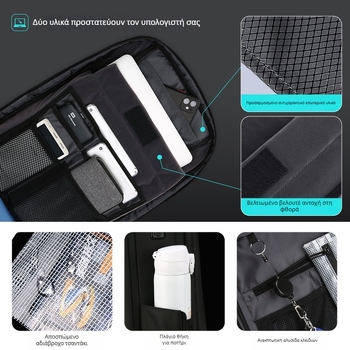 Σακίδιο φορητού υπολογιστή για επαγγελματικά ταξίδια και σπουδές, χωρητικότητας 20–35 L, Oxford ύφασμα, αδιάβροχο, προστασία από κλοπή, σκληρή κατασκευή