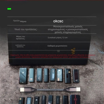 OKCSC Καλώδιο Type-C προς Lightning και Type-C DAC για ακουστικά, Hi-Fi ήχος, οξυγονο-ελεύθερος χαλκός