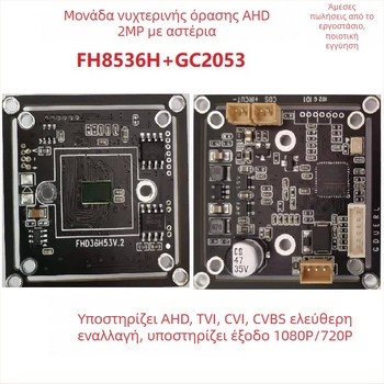 Μονάδα κάμερας τοποθετημένη σε όχημα με υπέρυθρη νυχτερινή όραση – AHD 1080P, αισθητήρας GC2053, φακός 2.8-12mm, IR εμβέλεια 1–100m