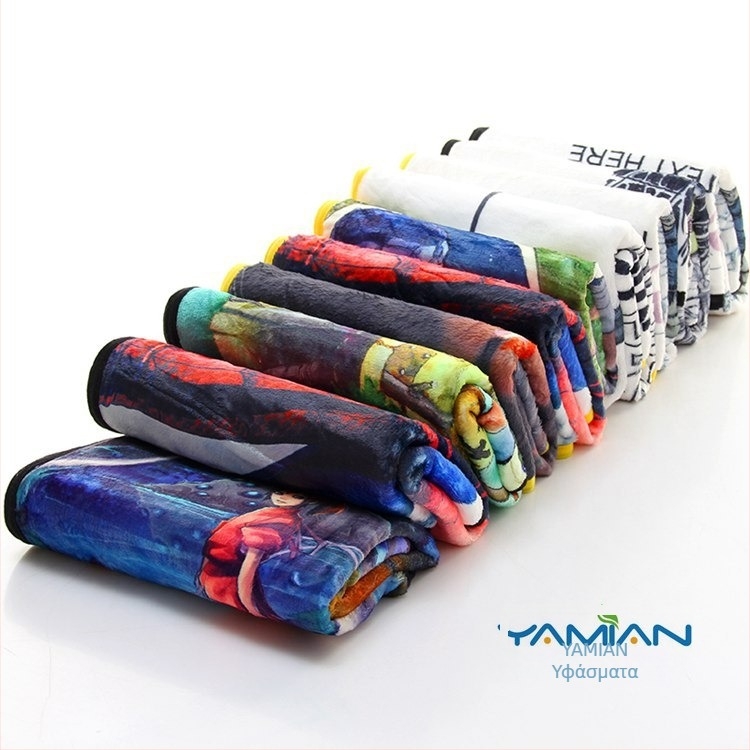 Πολυεστερική κουβέρτα-πετσέτα από κοραλλιοφλίς – με σχέδιο καρτούν, 300 g, άνοιξη και φθινόπωρο