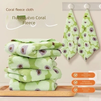 Πανάκι μικροϊνών για πλύσιμο πιάτων με εκτύπωση αβοκάντο, σχέδιο βελούρου, πολλαπλών χρήσεων για κατσαρόλες και μπολ