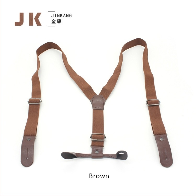 Jinkang Unisex Τιράντες από ελαστικό ιμάντα, 3 κλιπ, ρυθμιζόμενες, διασταυρούμενες, μεταξοτυπία