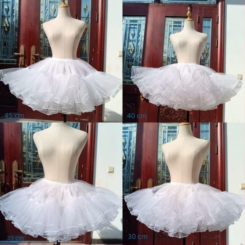 Lolita φούστα μπούστο με τέσσερις στρώσεις, χωρίς κόκαλα, τιράντες, μαλακό ύφασμα γάζας, Άνοιξη 2025