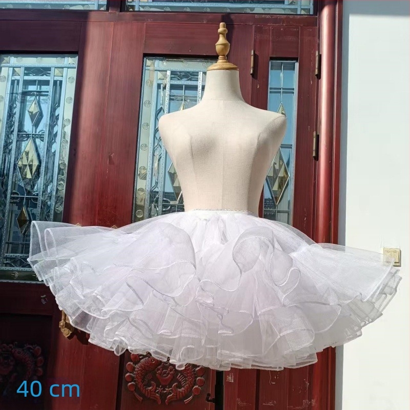 Lolita φούστα μπούστο με τέσσερις στρώσεις, χωρίς κόκαλα, τιράντες, μαλακό ύφασμα γάζας, Άνοιξη 2025