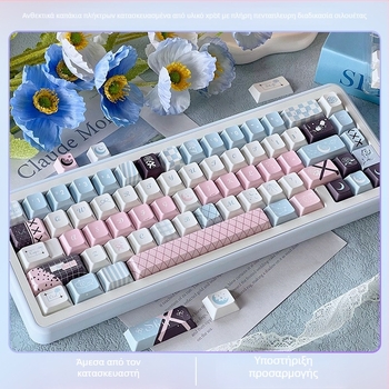 PBT καπάκια πλήκτρων για μηχανικό πληκτρολόγιο – πενταπλευρικός σούμπλιματιον, OEM ύψος, χωρίς φωτισμό
