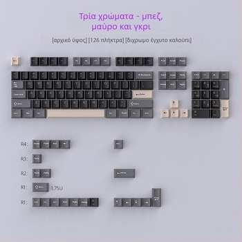 PBT keycaps για μηχανικά πληκτρολόγια – Τριμελές σετ, Γενικού σκοπού, 260 g