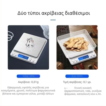 Υψηλής ακρίβειας ηλεκτρονική ζυγαριά κουζίνας, συμπαγής ζυγαριά γραμμαρίων για τρόφιμα и καφέ, μοντέλο i2000