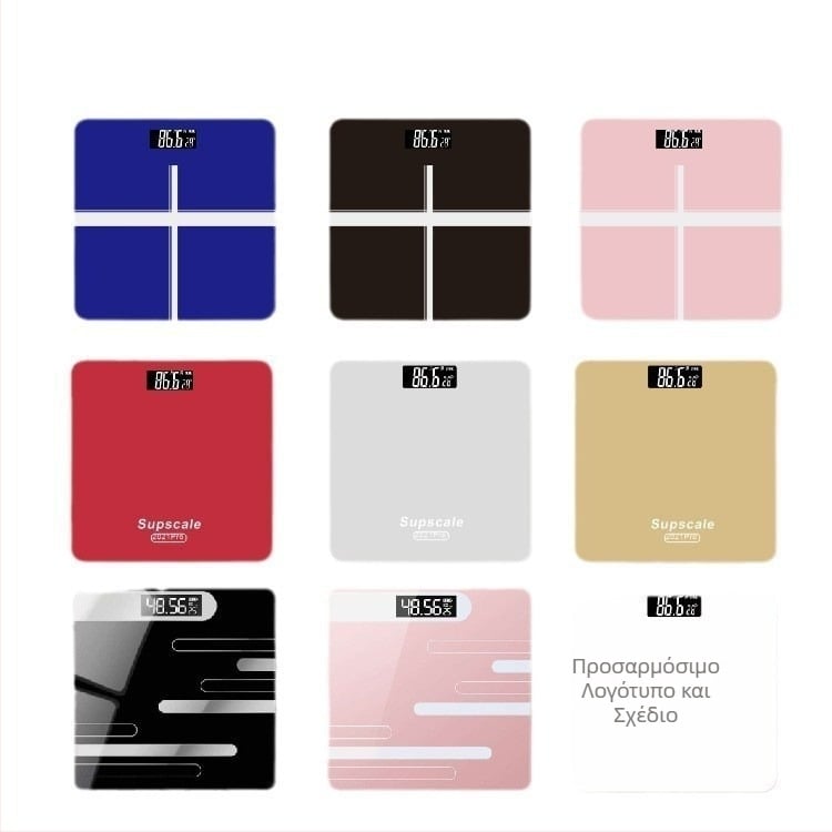 Ηλεκτρονική ζυγαριά σώματος για ενήλικες, με χωρητικότητα 180 kg, λειτουργεί με μπαταρία
