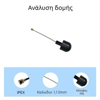 Κεραία WiFi με κεφαλή μανιταριού, αδιάβροχη, πολυκατευθυντική, εσωτερική τοποθέτηση σε οροφή, 3–5 dBi, 433 MHz, 50 Ω, SWR ≤ 1.5