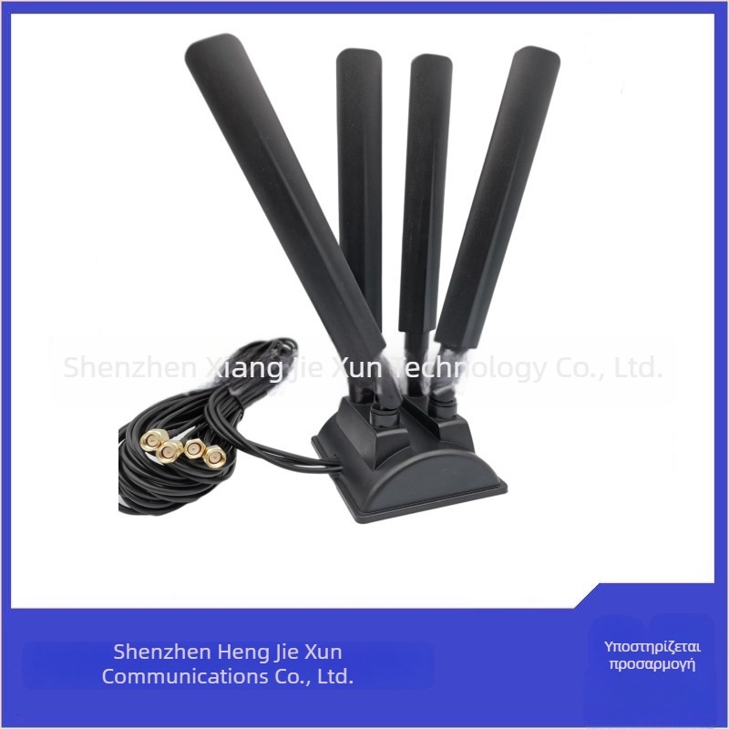 Κεραία επιτραπέζια με βεντούζα, διπλής ζώνης 2.4 GHz/5 GHz, 10 dBi κέρδος, 50 Ω, εύρος 600–6000 MHz, SWR ≤1.5