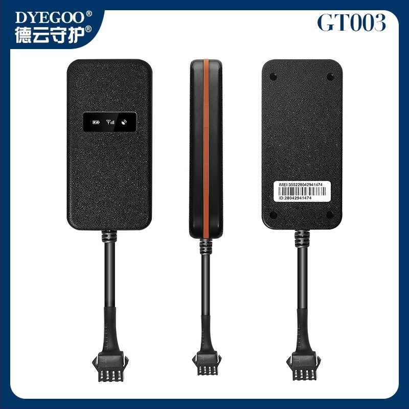 GT003 GPS εντοπιστής για αυτοκίνητα, φορτηγά και μοτοσικλέτες: ακρίβεια τοποθέτησης 10 μ.; συναγερμοί: δόνηση, διακοπή ρεύματος, περίφραξη, υπερβολική ταχύτητα; τροφοδοσία DC 9-40V; αδιάβροχο