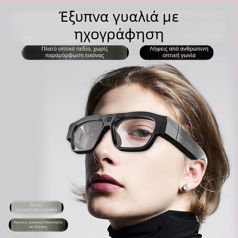 XV18 Έξυπνα Γυαλιά με Κάμερα 8MP, Μπαταρία 400mAh, Head-mounted, HD Καταγραφή, Ασύρματη Εμβέλεια 10m