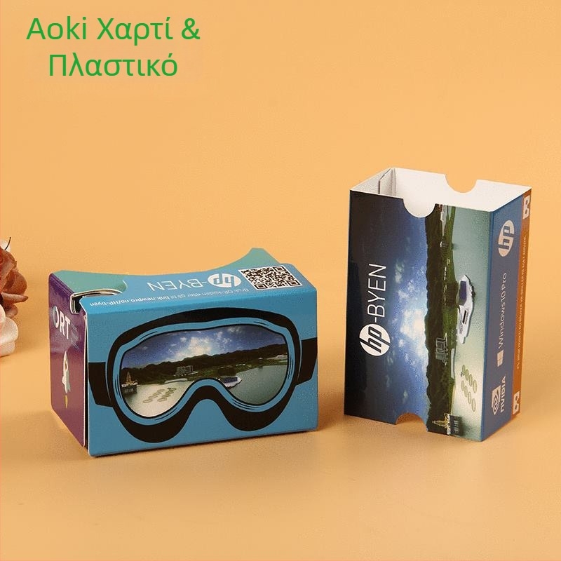 3D χάρτινα VR γυαλιά, οθόνη 6,6 ιντσών, NTSC είσοδος, VR headset φοριέται στο κεφάλι
