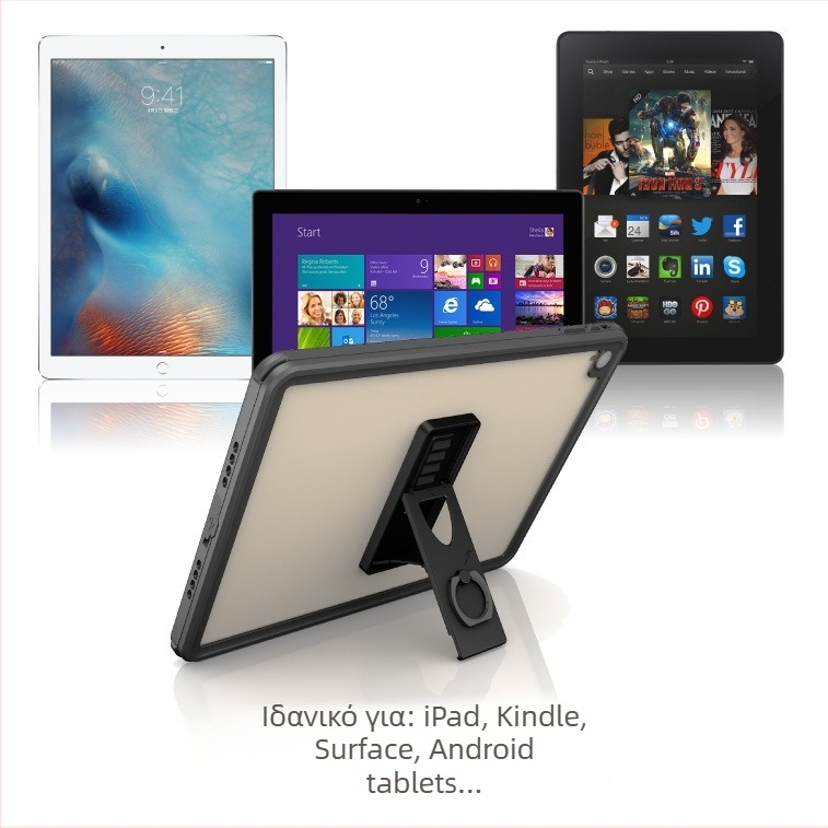 Στήριγμα tablet με ανυψωτικό σχεδιασμό για παγκόσμια συμβατά tablets, λειτουργία με το ένα χέρι