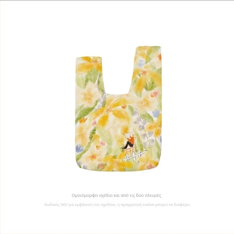 Γυναικεία τσάντα στρογγυλού σχήματος, Κινέζικου στιλ, από Oxford ύφασμα, πλισέ σχέδιο, βαμβακερή επένδυση, ανοιχτή εξωτερική τσέπη