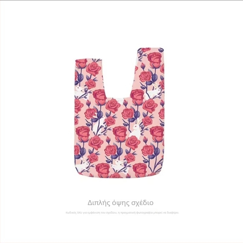 Γυναικεία τσάντα στρογγυλού σχήματος, Κινέζικου στιλ, από Oxford ύφασμα, πλισέ σχέδιο, βαμβακερή επένδυση, ανοιχτή εξωτερική τσέπη