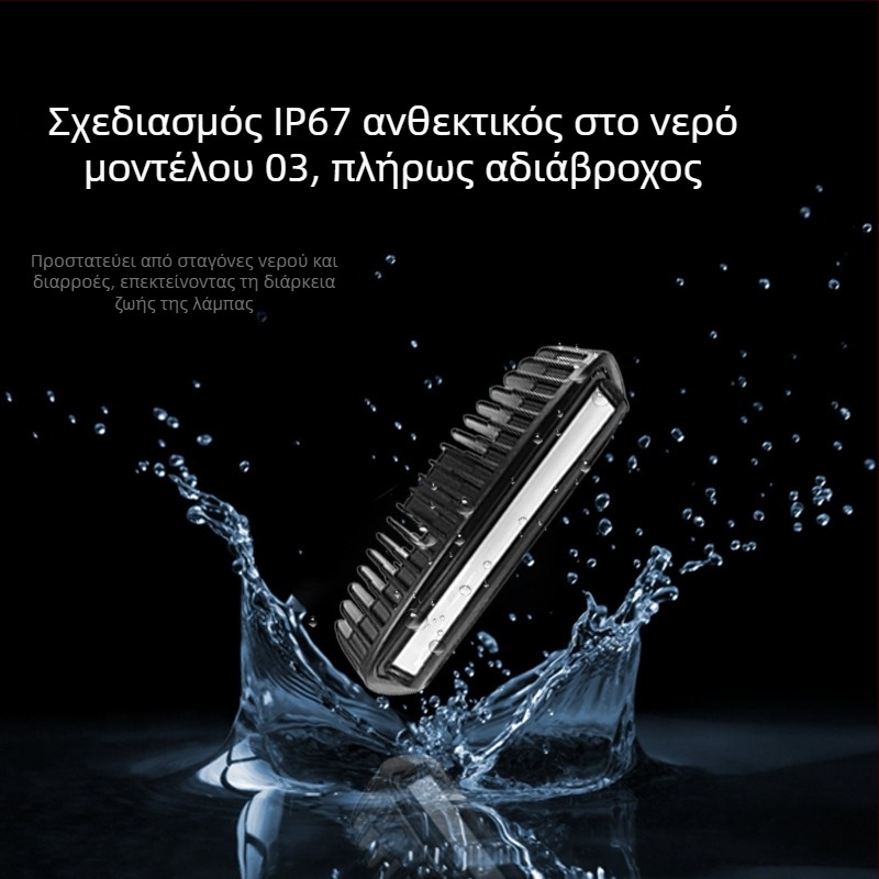 Φωτεινό προειδοποιητικό φως για περονοφόρο, 13W, 10-80V, 2800 lm, μοντέλα R03/B03, κράμα αλουμινίου