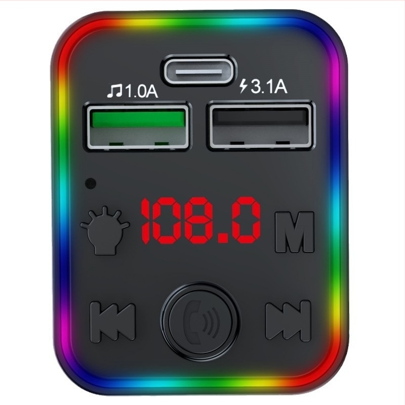 MP3 player αυτοκινήτου με Bluetooth για αναπτήρα – μοντέλο F-22, 12–24 V, λειτουργία FM, χρόνος αναπαραγωγής 8888, οθόν​η μονοχρωματική