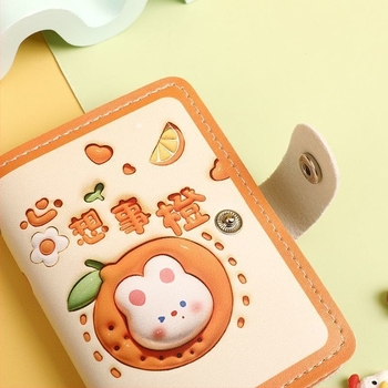 Θήκη καρτών σε στιλ αλμπουμ, γλυκό καρτούν σχέδιο, μεγάλη χωρητικότητα, PU δέρμα