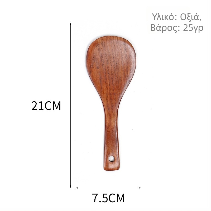 Ξύλινη σπάτουλα μαγειρέματος για αντικολλητικά τηγάνια, αντιολισθητική, αντι-καψίματος, ξύλο, εκτύπωση λογότυπου, προσαρμογή, ιδιωτική ετικέτα