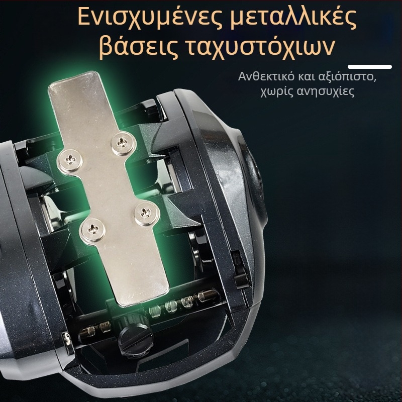 Μακρινής εμβέλειας ρολό ψαρέματος με σχήμα σταγόνας, μεγάλη χωρητικότητα γραμμής, ανθεκτικό σε θαλασσινό νερό, μεταλλική περιέλιξη και βάση