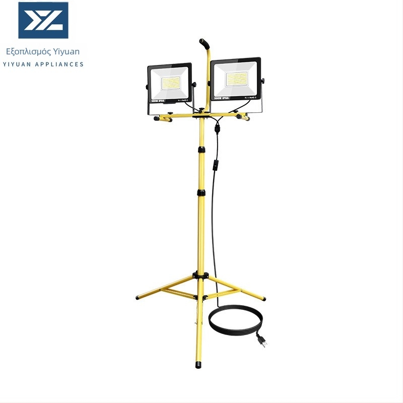 Φορητό LED εργασιακό φως με τρίποδο, 100W, 220V, IP66, γωνία δέσμης 120°