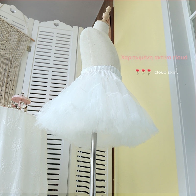 Παιδικό crinoline χωρίς κόκαλα, μαλακό τούλι σε συννεφές στιλ για φορεσιά πριγκίπισσας, φθινόπωρο 2023