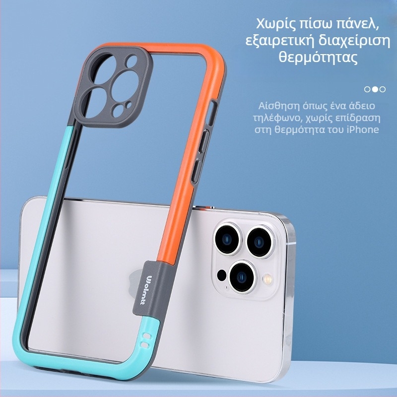 Θήκη από σιλικόνη με ματ φινίρισμα για iPhone 12-16 Pro/Max, ανθεκτική στις πτώσεις, διάχυση θερμότητας, αντιδαχτυλικά αποτυπώματα