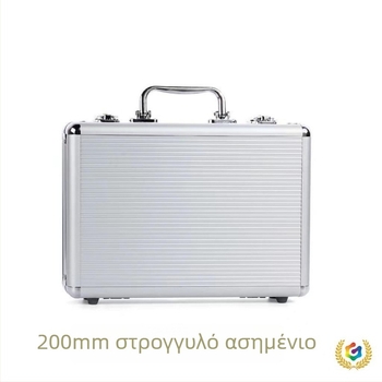 Κουτί για μάρκες από αλουμίνιο τύπου 200, με ρίγες και στρογγυρές γωνίες – κατάλληλο για πόκερ και ζάρια, παραμετροποίηση, σετ 18 τεμαχίων