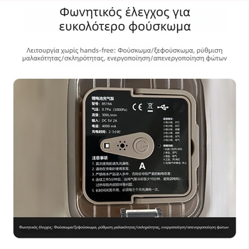 Φουσκωτό κρεβάτι για πίσω κάθισμα αυτοκινήτου HM8519 | Περιβαλλοντικά φιλικό PVC | Αυτόματος φούσκωμα | AI φωνητικός έλεγχος | Μέγιστο φορτίο 300 kg